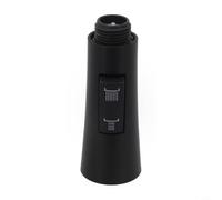 Tête de pulvérisation de rechange pour robinet de cuisine pivotante à 360° Double mode Rain Stream ABS Chrome G1/2 (Noir)