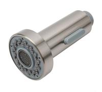 Tête de pulvérisation de rechange pour robinet d'évier de cuisine, fonction pivotante, double réglage de pluie et de mousse, plastique ABS compatible avec connecteur G 1,27 cm (brossé)