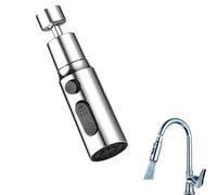 Tête de Pulvérisation de Robinet de Cuisine,3 Modes Brise Jet Embout Robinet avec Aerateur Douchette Evier Cuisine 360 Degres Mitigeur Cuisine avec Douchette pour Robinet Salle De Bain Lavabo(Argent)