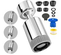 Tête de pulvérisation pour robinet de cuisine, tête de pulvérisation avec 3 modes de fonctionnement, rotation à 360 °, buse de robinet d'extension de robinet pour cuisine et salle de bain