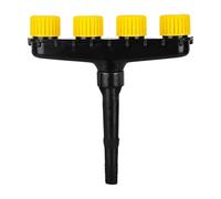 Tête de pulvérisation pour tuyau d'arrosage - Pulvérisateur réglable à 3 têtes (1 tuyau d'arrosage de 3 cm) - Buses d'arrosage pour jardin, ferme, voiture, animal de compagnie (B, 27,5 x 27,5 x 5 cm)