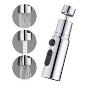Tête de pulvérisation rotatif à 720° pour robinet de cuisine 3 modes Argent