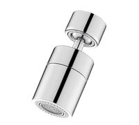Tête de pulvérisation rotative à 360 degrés réglable pour robinet de cuisine, double mode, buse de robinet avec filtre, aérateur d'économie d'eau facile à installer pour éviers standard (argent 80°)