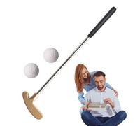 Tête de putter compacte de golf - Tête en alliage de zinc, tige de poignée en acier inoxydable | Aide à l'entraînement de putter bidirectionnel, anti-équipement de golf, batte de golf portable en