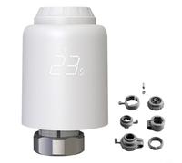 Tête de radiateur thermostatique, thermostat WiFi intelligent TRV avec vanne de contrôle de température avec télécommande, verrouillage enfant