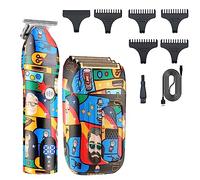 Tête de rasage 2 en 1 - Réglage de la barbe - Machine de barbier pour homme - Kit de toilettage - Rasoir électrique rechargeable et étanche - Utilisation domestique - Précision - Tête en acier - Outil