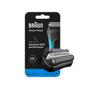 Tête de Rasoir Braun Series 3 Référence 735797, Compatible Series 3+ 32 B, 1 Tête Noir/Acier Inoxydable, Durée de Vie 18 Mois, 3 Lames