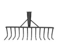 Tête de Râteau Agricole à Dents Multiples Noir en Acier au Carbone | Remplacement Robuste, Trou D’installation D’environ 3cm, pour Sols Compactés et Champs Agricoles