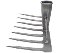 Tête de Râteau de Remplacement en Acier Noir à 7 Dents | Jardinage et Activités Horticoles, Désherbage Facile, Outil Agricole Robuste