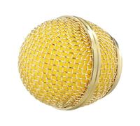 Tête de rechange en maille d'acier Beta 58A Microphone Grille métallique avec pare-brise en mousse intégré pour réduire le bruit Coque de protection pour Beta 58 87A PG58 Dynamic (doré)