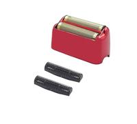 Tête de rechange FX3 compatible avec le rasoir BaByliss Pro fx3, feuille de rechange rouge FXX3RF avec 2 couteaux pour rasoir BaBylissPro FX3 à double feuille - Feuille d'or hypoallergénique - Rouge