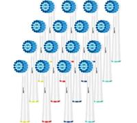Tête De Rechange Pour Brosse À Dents Oral-B,Générique,Action Douce,Gencives Sensibles,Action Blanchissante.16Pcs