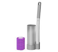 Tête de rechange pour brosse WC - 40,1 x 10 cm | Baguette de bol rechargeable avec 6 têtes de rechange | Brosse de nettoyage de salle de bain pour évier, baignoire, lavabo à changement rapide