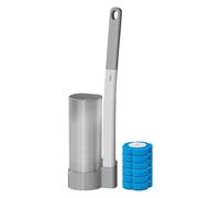 Tête de rechange pour brosse WC - 40,1 x 10 cm | Baguette de bol rechargeable avec 6 têtes de rechange | Brosse de nettoyage de salle de bain pour évier, baignoire, lavabo à changement rapide