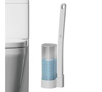 Tête de rechange pour brosse WC - 40,1 x 10 cm | Baguette de bol rechargeable avec 6 têtes de rechange | Brosse de nettoyage de salle de bain pour évier, baignoire, lavabo à changement rapide