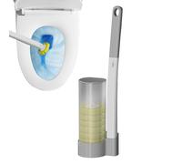 Tête de rechange pour brosse WC - 40,1 x 10 cm | Baguette de bol rechargeable avec 6 têtes de rechange | Brosse de nettoyage de salle de bain pour évier, baignoire, lavabo à changement rapide