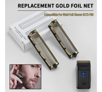 Tête de rechange pour rasoir à grille 8173-700, lames de coupe en titane professionnelles compatibles avec le rasoir Wahl 5 Star Series Vanish 1 Pair Gold Net