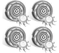 Tête de rechange pour rasoir électrique Skull Shaver Pitbull - 4 têtes de rechange compatibles avec les rasoirs électriques Skull Shaver Pitbull - Tête de lame de rechange pour rasoir chauve -(Q119)