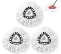 Tête De Remplacement De Vadrouille, 3 Pièces Têtes De Recharge De Vadrouille En Microfibre Pour Vileda/O-Cèdar Spin Mop