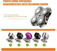 Tête De Remplacement Pour Rasoir E'Lectrique Et Lame De Rasoir Pour Tête Chauve Pour Hommes/Femmes Lame De Remplacement Compatible Avec Pitbull Skull Shaver Pro 4,Butterfly Kiss Pro Et Palm Shavers