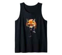 Tête de Renard en colère Rugissant Animal Sauvage forêt Art Débardeur