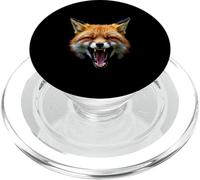 Tête de Renard en colère Rugissant Animal Sauvage forêt Art PopSockets PopGrip pour MagSafe