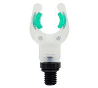 Tête de repose-canne à pêche en forme de V avec inserts phosphorescents pour une visibilité nocturne, coussinets souples et base filetée pour pêcheurs à la ligne, support de fourche pour pêche à la