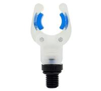 Tête de repose-canne à pêche en forme de V avec inserts phosphorescents pour une visibilité nocturne, coussinets souples et base filetée pour pêcheurs à la ligne, support de fourche pour pêche à la