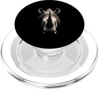 Tête de rhinocéros Sauvages Savane Afrique Art PopSockets PopGrip pour MagSafe