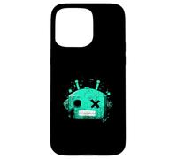 Tête de Robot rétro Bleu Sarcelle Clair Aqua Coque pour iPhone 15 Pro Max