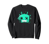 Tête de Robot rétro Bleu Sarcelle Clair Aqua Sweatshirt