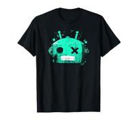 Tête de Robot rétro Bleu Sarcelle Clair Aqua T-Shirt