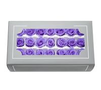 Tête de rose préservée de qualité A de 2 à 3 cm, vraies roses éternelles naturelles de qualité supérieure, rose immortelle dure 3 à 5 ans, pour la fête des mères, la Saint-Valentin, un anniversaire,