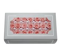 Tête de rose préservée de qualité A de 2 à 3 cm, vraies roses éternelles naturelles de qualité supérieure, rose immortelle dure 3 à 5 ans pour la fête des mères, la Saint-Valentin, un anniversaire, un