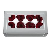 Tête de rose préservée de qualité A de 4 à 5 cm, vraies roses éternelles naturelles de qualité supérieure, rose immortelle dure 3 à 5 ans pour la fête des mères, la Saint-Valentin, un anniversaire, un