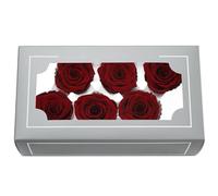 Tête de rose préservée de qualité A de 5 à 6 cm, vraies roses éternelles naturelles de qualité supérieure, rose immortelle dure 3 à 5 ans pour la fête des mères, la Saint-Valentin, un anniversaire, un