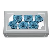 Tête de rose préservée de qualité A de 5 à 6 cm, vraies roses éternelles naturelles de qualité supérieure, rose immortelle dure 3 à 5 ans, pour la fête des mères, la Saint-Valentin, un anniversaire,