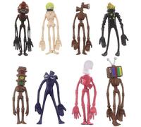TEte de sirEne de police, jouets faits main, 8 piEces de tEtes amusantes, ensemble de modEles de personnages de dessins animEs, sculpture de modEle de poupEe, dEcoration de bureau a la main( )