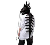 Tête de squelette de dinosaure pour enfants et adultes - En coton PP doux - Accessoire de cosplay - Accessoire d'Halloween - Fête à thème