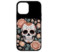 Tête de Squelette Mexicaine Rose Flore Halloween Cottagecore Coque pour iPhone 12 Mini