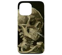 Tête de Squelette Vincent Van Gogh avec Une Flamme Coque pour iPhone 13 Pro Max
