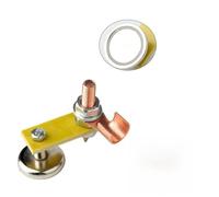 Tête de support de pince de terre magnétique avec grande base d'aspiration et mise à la terre réglable pour la stabilité des surfaces métalliques sur les pièces plates ou