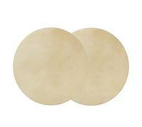Tête de Tambour en Peau de Mouton 2 Pièces, Tête de Tambour en Peau de Chèvre Beige pour Tambours Bongo, Tambours Africains (9,0 pouces)