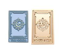 Tête de tampon rectangulaire vintage sur le thème du tarot pour sceau, enveloppe, invitation