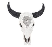 Tête de taureau de tête de mort du sud-ouest décoration murale rustique chic en polyrésine solide et durable fabriquée en finition vieillie réplique de la véritable tête de tête de boeuf idée cadeau
