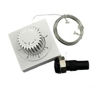 Tête de thermostat avec réglage à distance, tube capillaire de 2000 mm, compatible avec valves de radiateur filetées M 30 x 1,5 pour systèmes de chauffage de plomberie à domicile et bureau