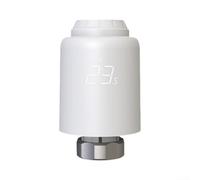 Tête de thermostat de radiateur WiFi pour valves M30 x 1,5 mm - Programmable pour vanne de contrôle de température intelligente avec ouverture pour détection de fenêtre, verrouillage enfant et