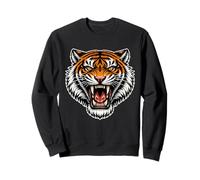 Tête de Tigre rugissante féroce prédateur en colère Sweatshirt