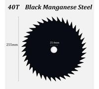 Tête de tondeuse à dents Durable 40/60/80 dents,disque de tondeuse à bois à lame fixe,ensemble de quatre pièces pour tondeuse à gazon,pièces de tondeuse à mauvaises herbes de jardin 1 pièce-40T Black