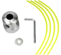Tête de Tondeuse à Gazon à Double Fil 4,5 cm Tête de Débroussailleuse en Aluminium + 3 mm * 20 m Tête de Débroussailleuse en Nylon pour Tondeuse à Gazon Débroussailleuse à Essence